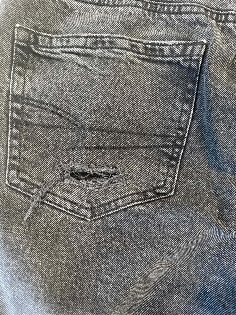 American Eagle Outfitters Black Stretch Denim Baggy Bermuda sz 8